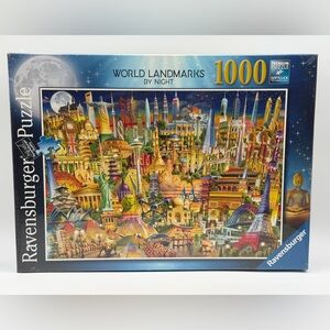 Ravensburger World Landmarks by Night 1000 Piece Puzzle #198436-Brand New